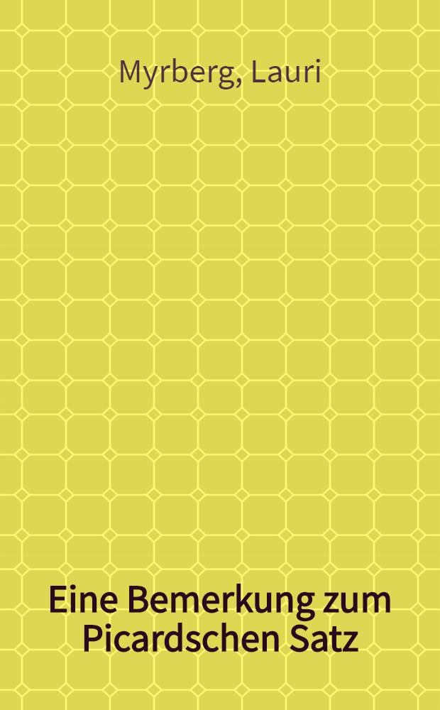 Eine Bemerkung zum Picardschen Satz