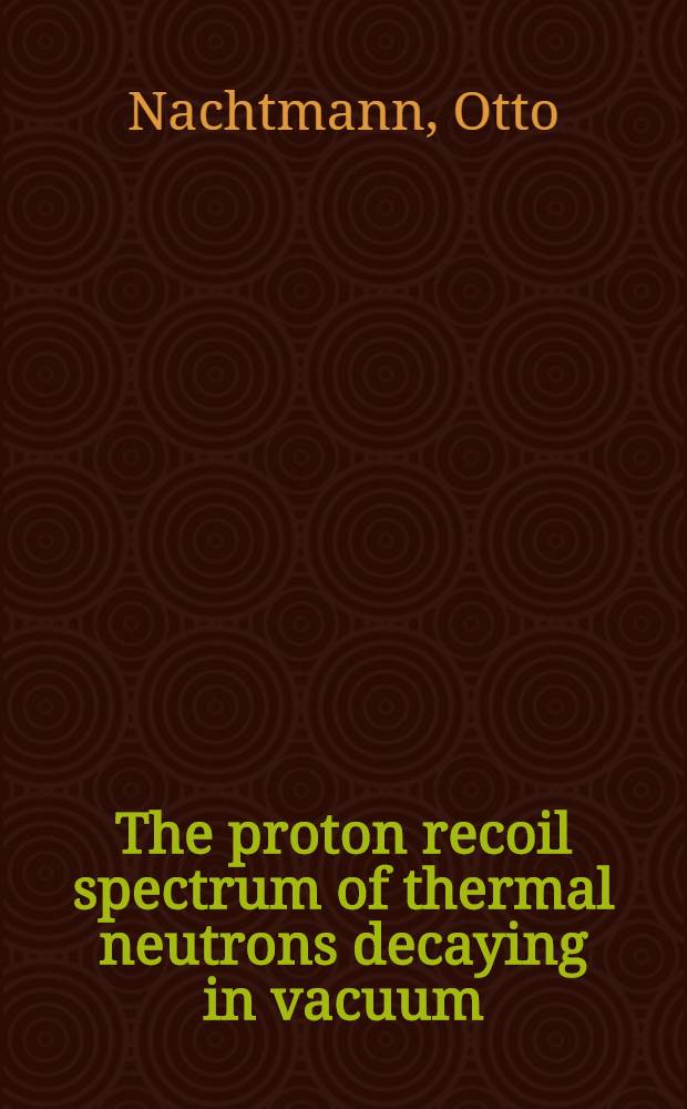 The proton recoil spectrum of thermal neutrons decaying in vacuum