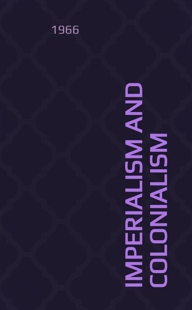 Imperialism and colonialism