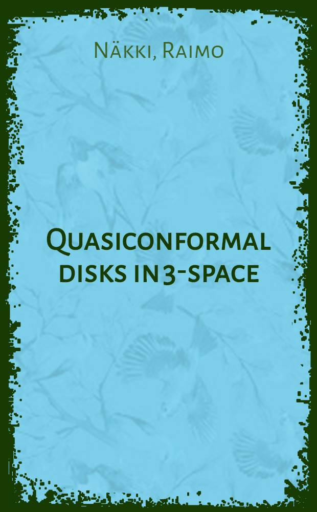Quasiconformal disks in 3-space