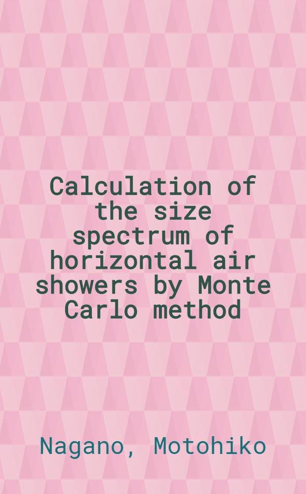 Calculation of the size spectrum of horizontal air showers by Monte Carlo method