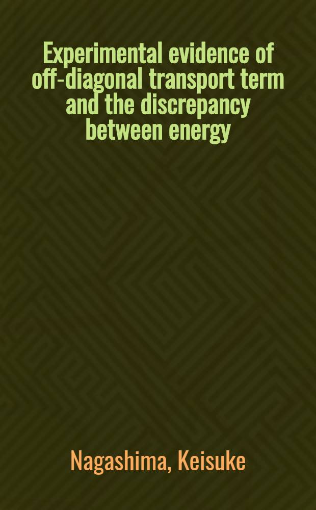 Experimental evidence of off-diagonal transport term and the discrepancy between energy / particale balance and perturbation analyses