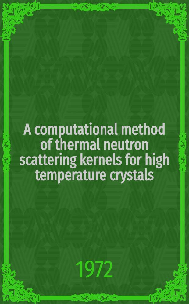 A computational method of thermal neutron scattering kernels for high temperature crystals