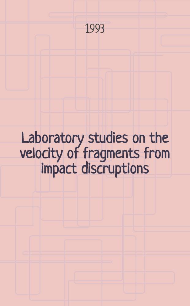 Laboratory studies on the velocity of fragments from impact discruptions