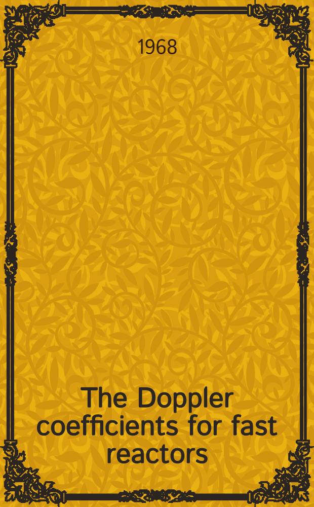 The Doppler coefficients for fast reactors