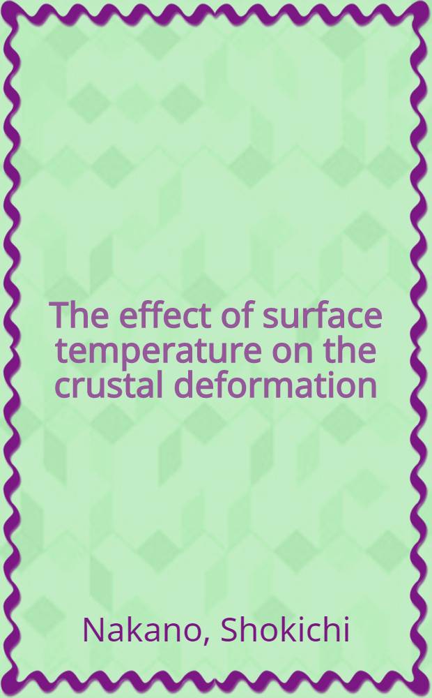 The effect of surface temperature on the crustal deformation