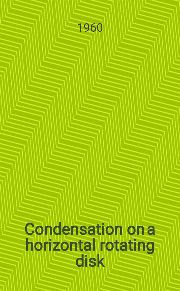 Condensation on a horizontal rotating disk