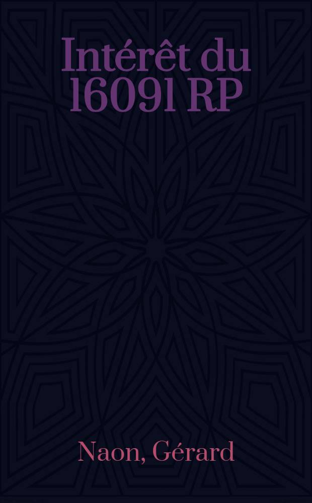 Int&eacute;r&ecirc;t du 16091 RP (soripal) en pneumologie : &Eacute;tude clinique : Th&egrave;se ..