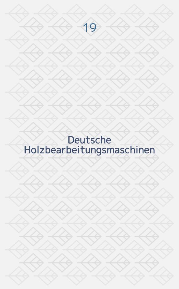 Deutsche Holzbearbeitungsmaschinen