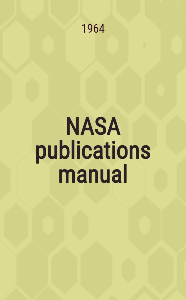NASA publications manual