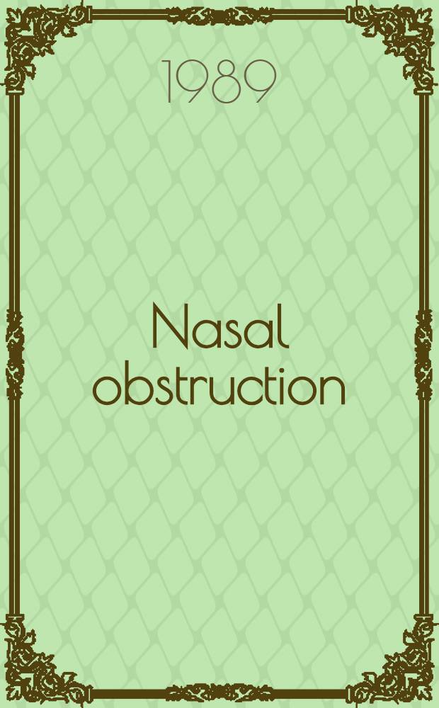 Nasal obstruction