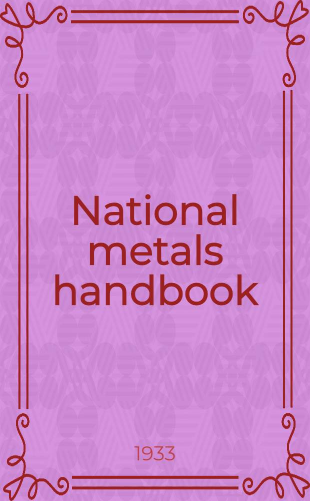 National metals handbook