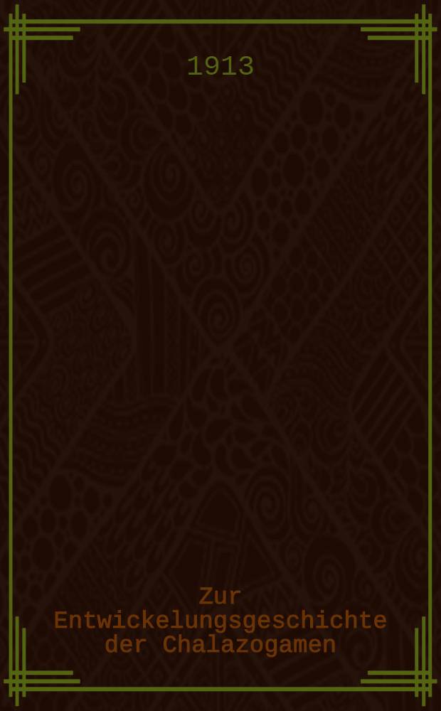 Zur Entwickelungsgeschichte der Chalazogamen : Juglans regia und Juglans nigra