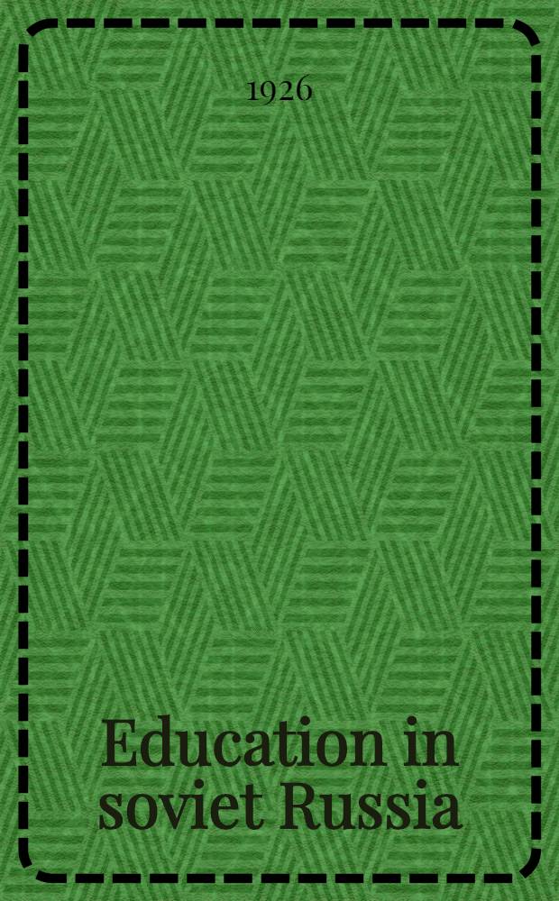 Education in soviet Russia