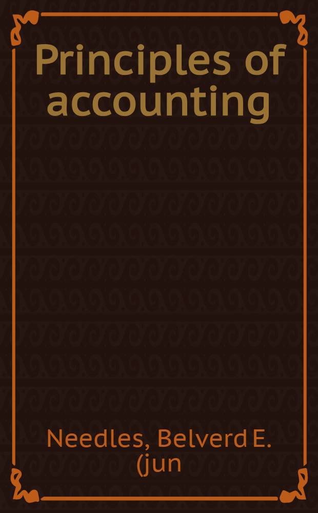 Principles of accounting