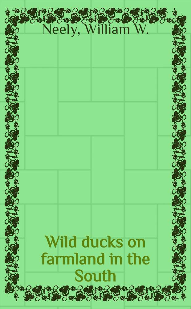 Wild ducks on farmland in the South