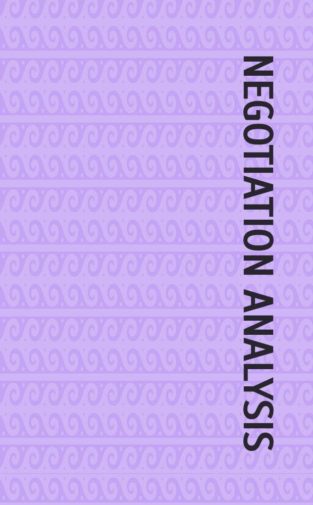 Negotiation analysis