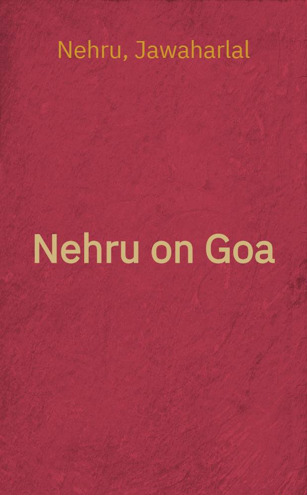 Nehru on Goa