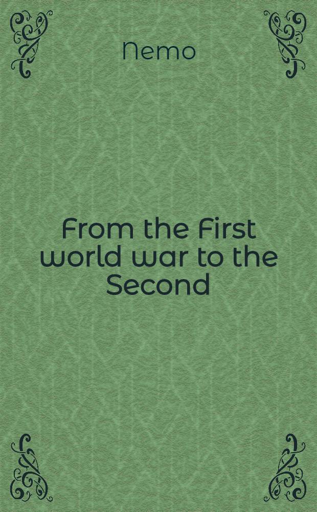 From the First world war to the Second
