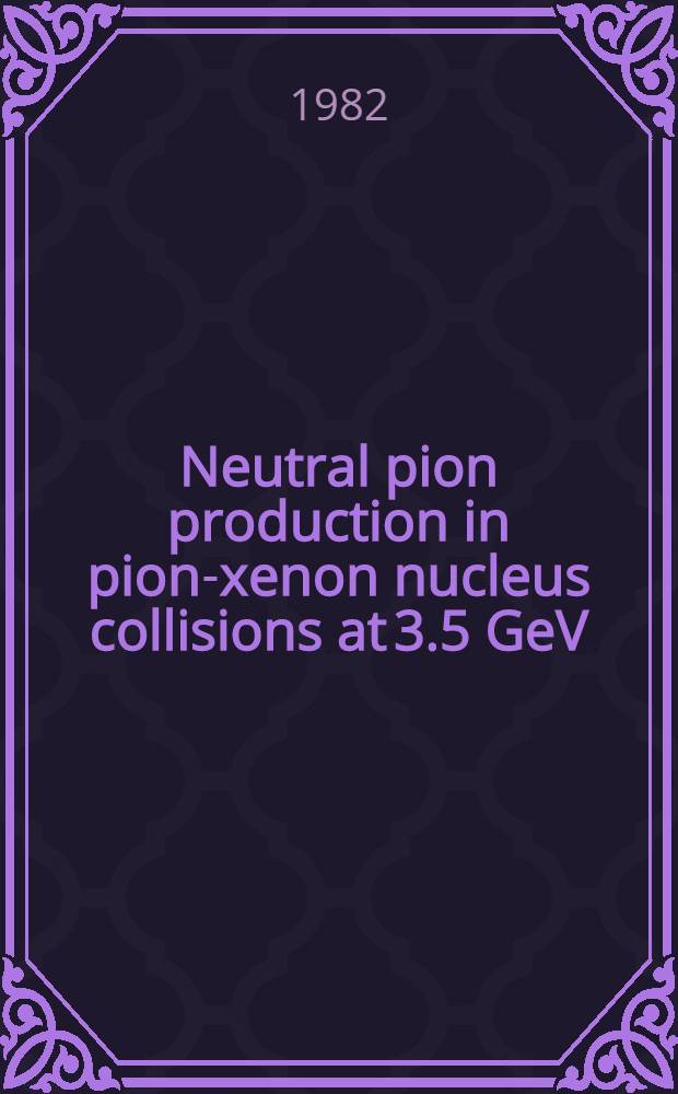 Neutral pion production in pion-xenon nucleus collisions at 3.5 GeV/c momentum