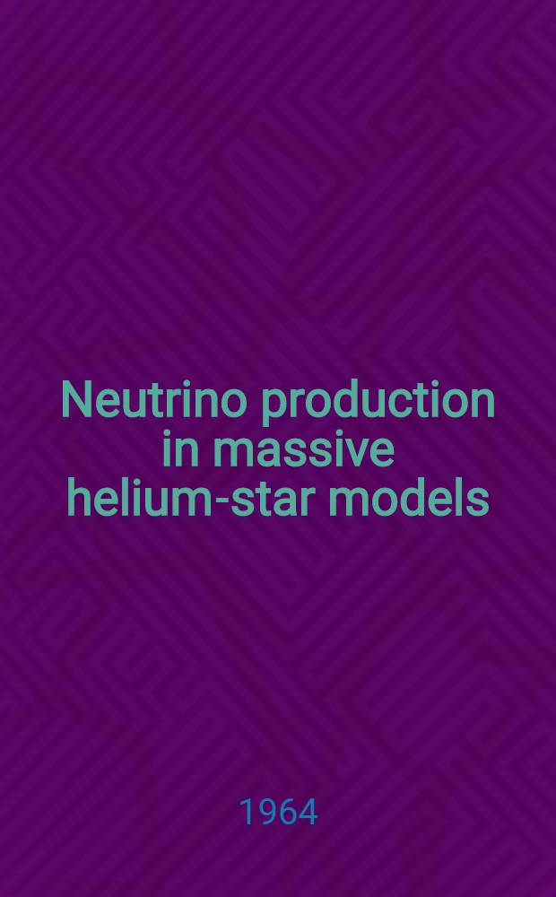 Neutrino production in massive helium-star models