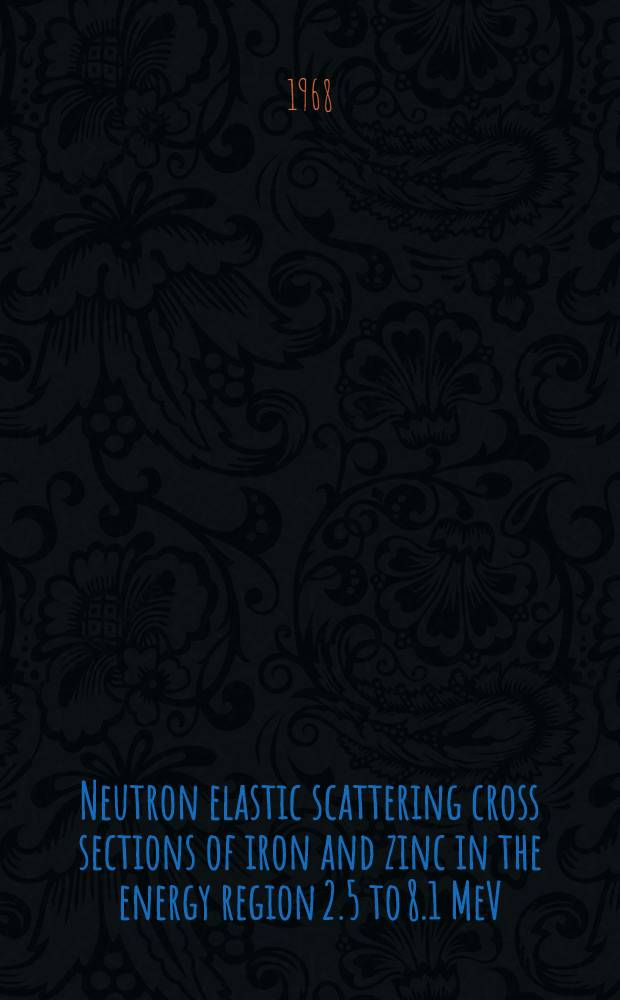 Neutron elastic scattering cross sections of iron and zinc in the energy region 2.5 to 8.1 MeV