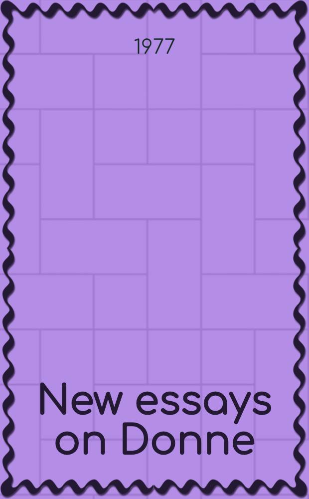 New essays on Donne