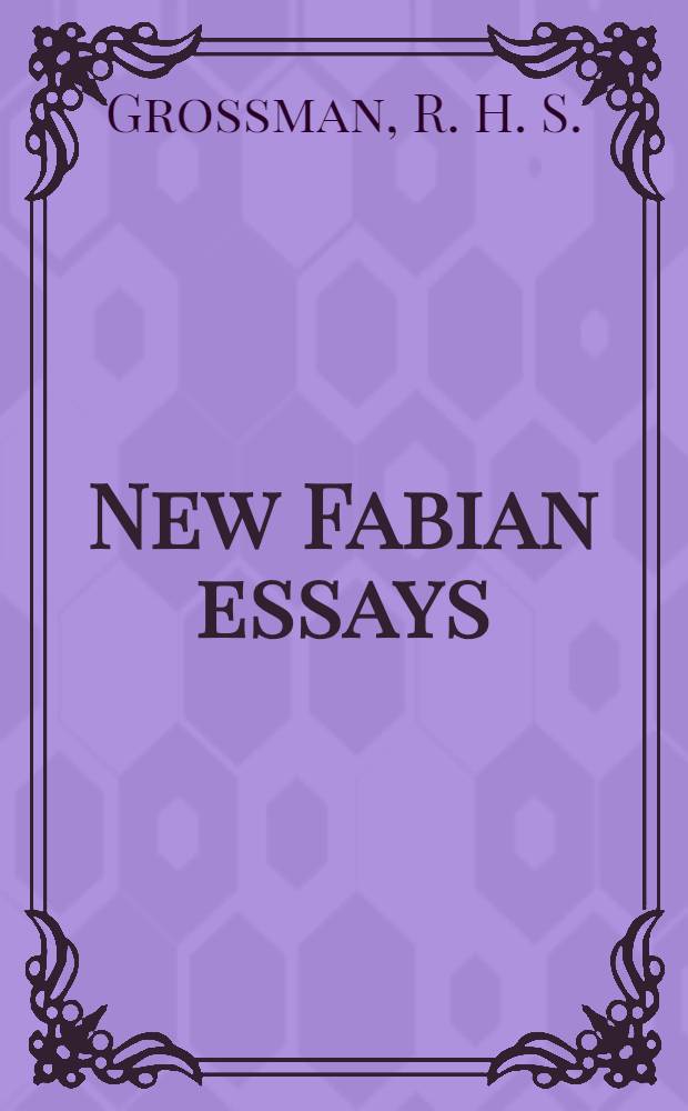 New Fabian essays