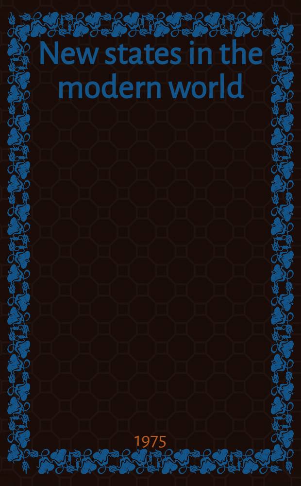 New states in the modern world
