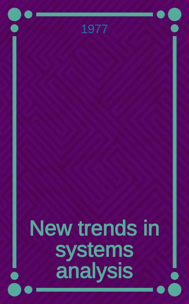 New trends in systems analysis