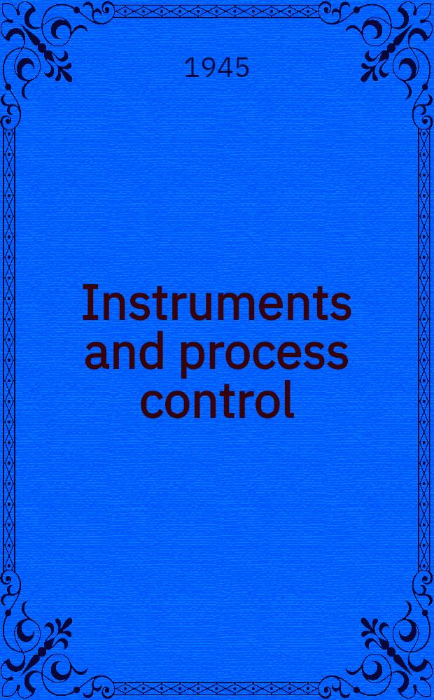 Instruments and process control