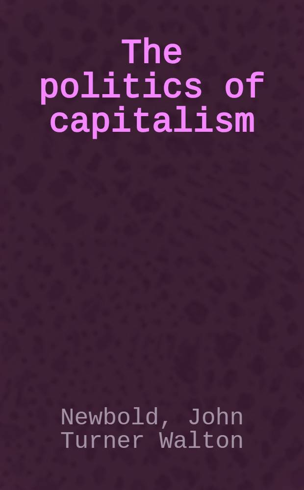 The politics of capitalism