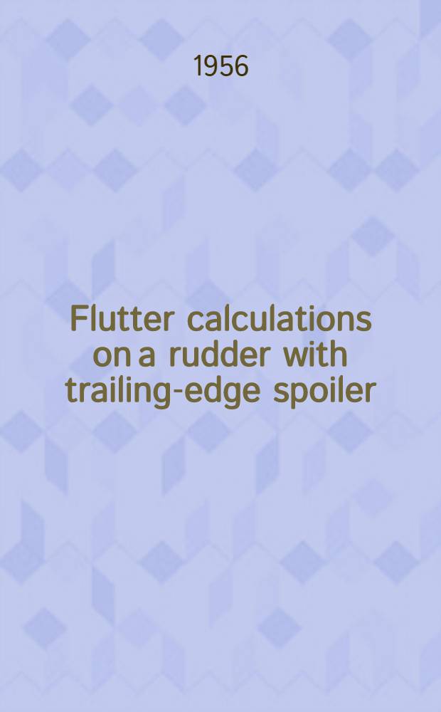 Flutter calculations on a rudder with trailing-edge spoiler