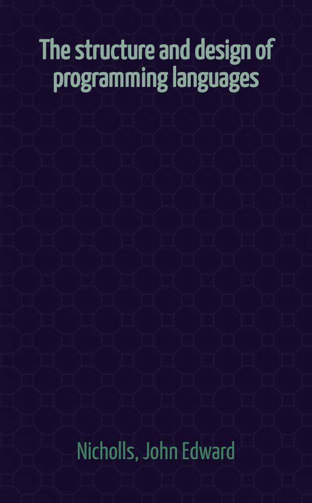 The structure and design of programming languages