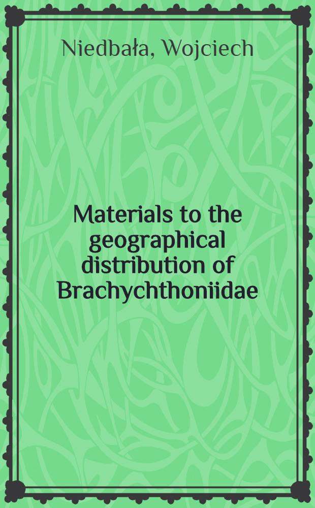 Materials to the geographical distribution of Brachychthoniidae (Acari: Oribatei)
