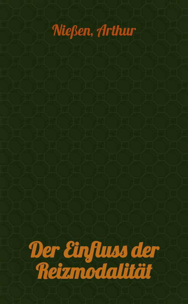 Der Einfluss der Reizmodalität (visuell und taktil) auf die Erwartungswelle des Menschen : Vergleich zwischen vorhersagbaren und unvorhersagbaren Reizkombinationen : Diss