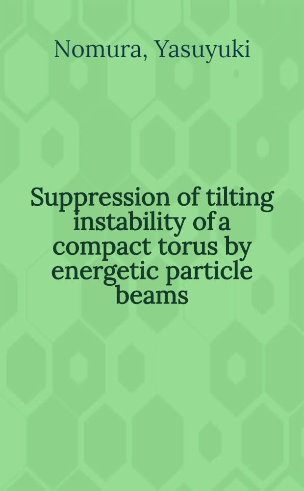 Suppression of tilting instability of a compact torus by energetic particle beams