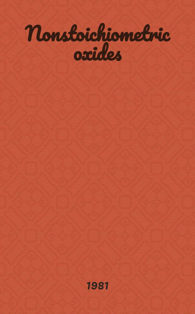 Nonstoichiometric oxides