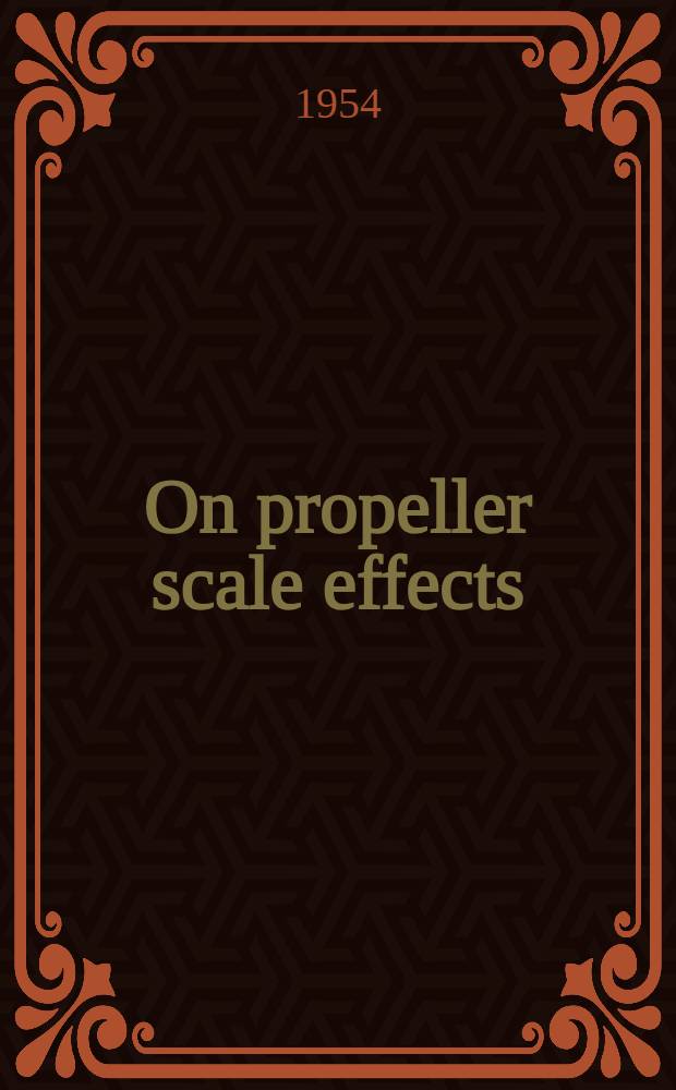 On propeller scale effects