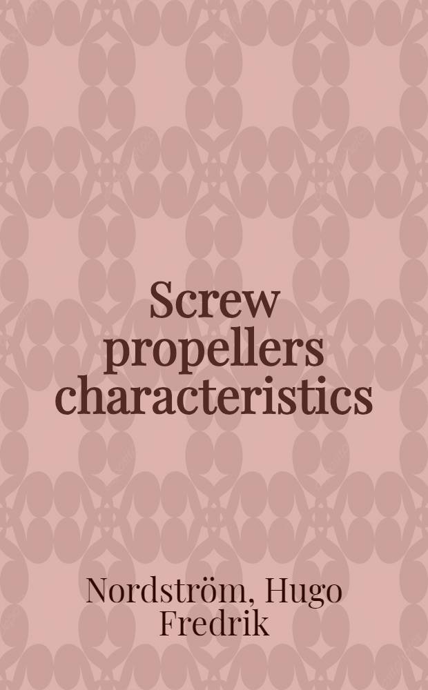 Screw propellers characteristics