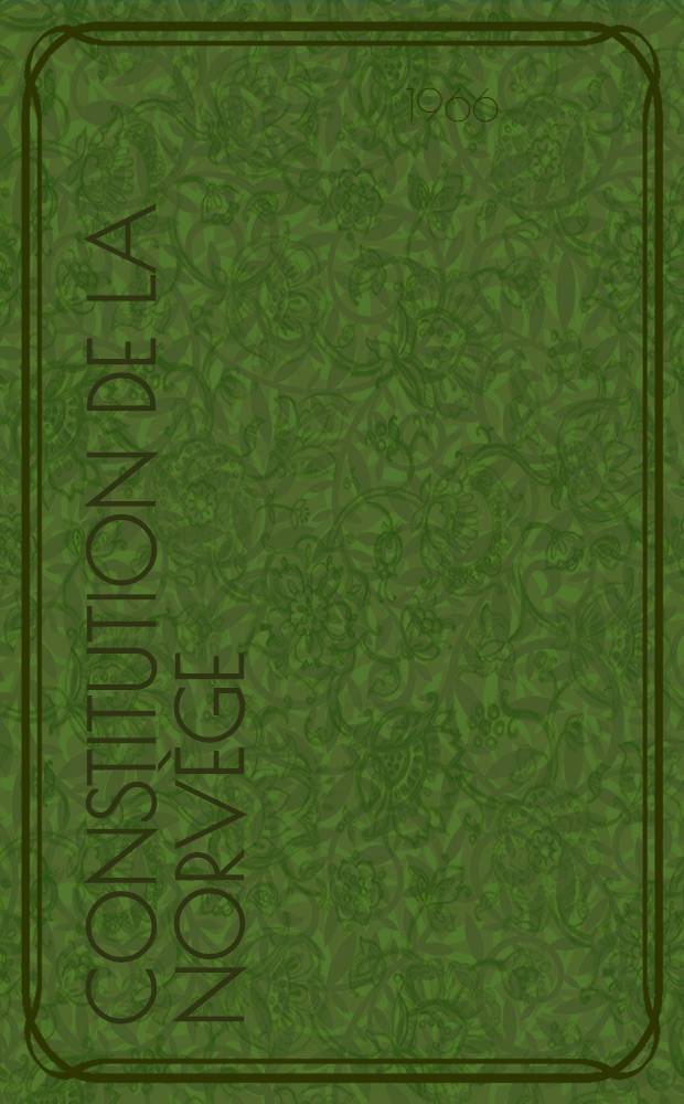 Constitution de la Norvège