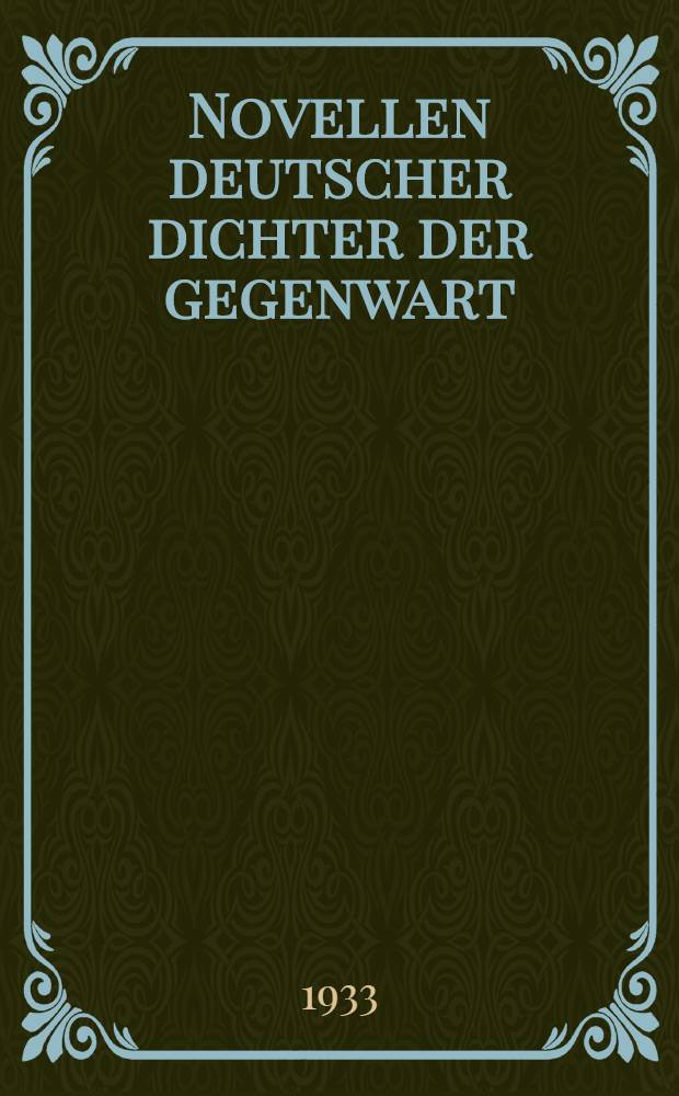 Novellen deutscher dichter der gegenwart