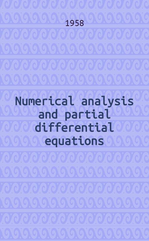 Numerical analysis and partial differential equations : Symposium