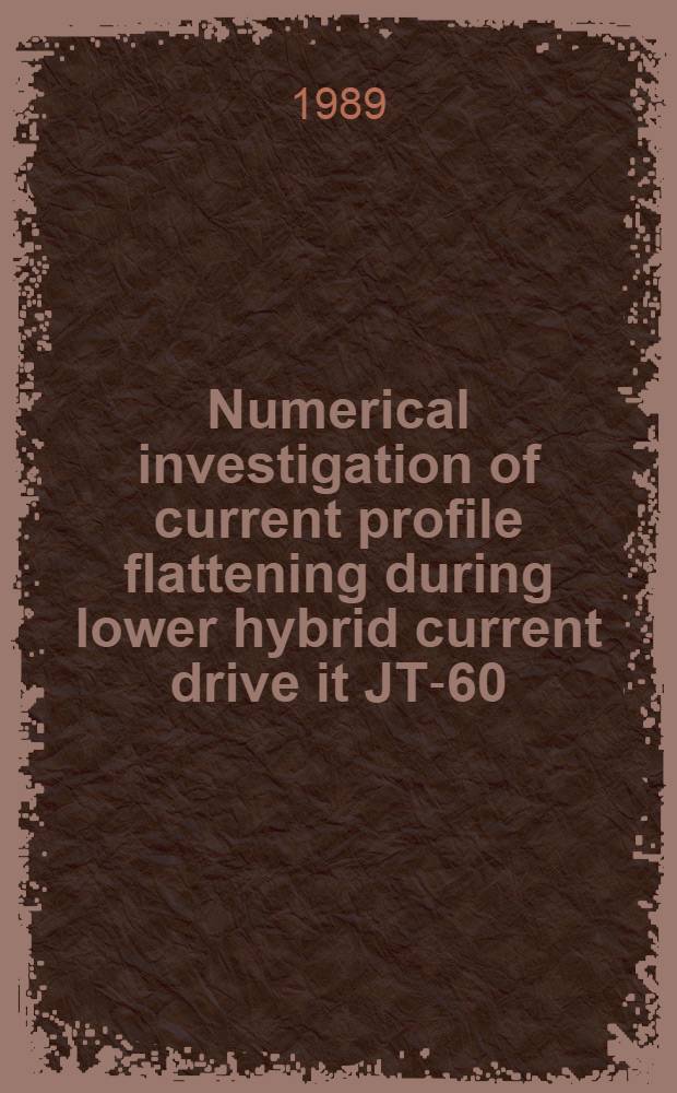 Numerical investigation of current profile flattening during lower hybrid current drive it JT-60
