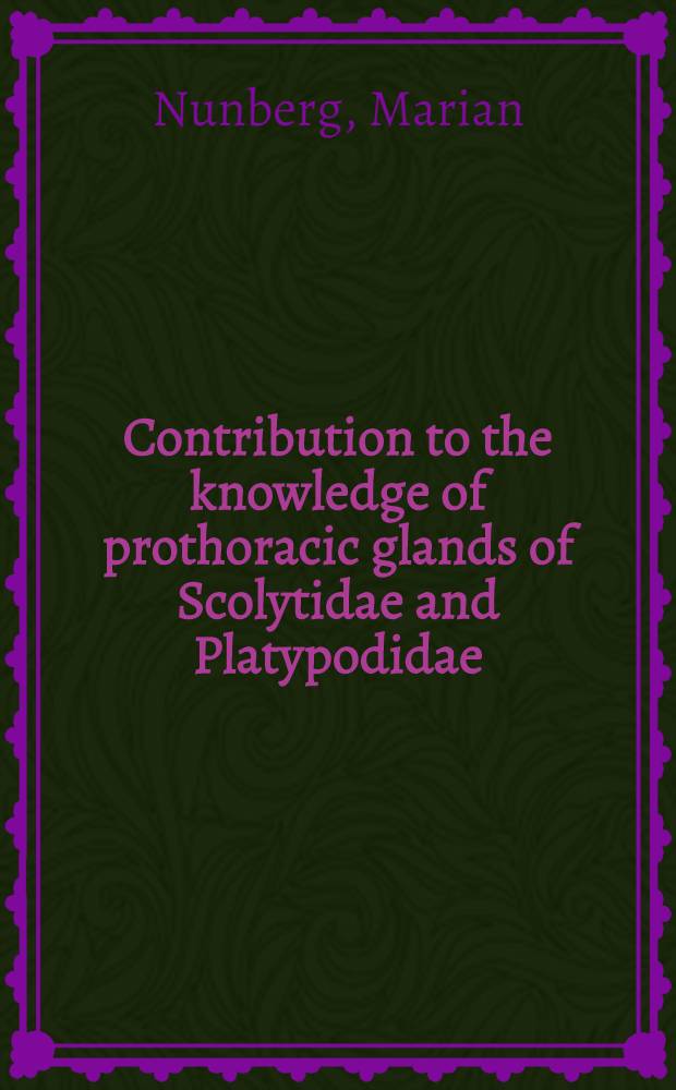 Contribution to the knowledge of prothoracic glands of Scolytidae and Platypodidae (Coleoptera)