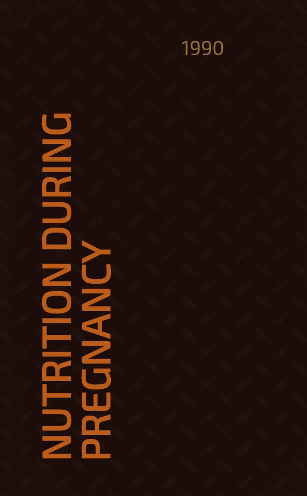 Nutrition during pregnancy : Subcomm. on nutritional status a. weight gain during pregnancy, -Subcomm. on dietary intake a. nutrient suppl. during pregnancy, Comm. on nutritional status during pregnancy a. lactation, Food a. nutrition board, Inst. of medicine, Nat. acad. of sciences