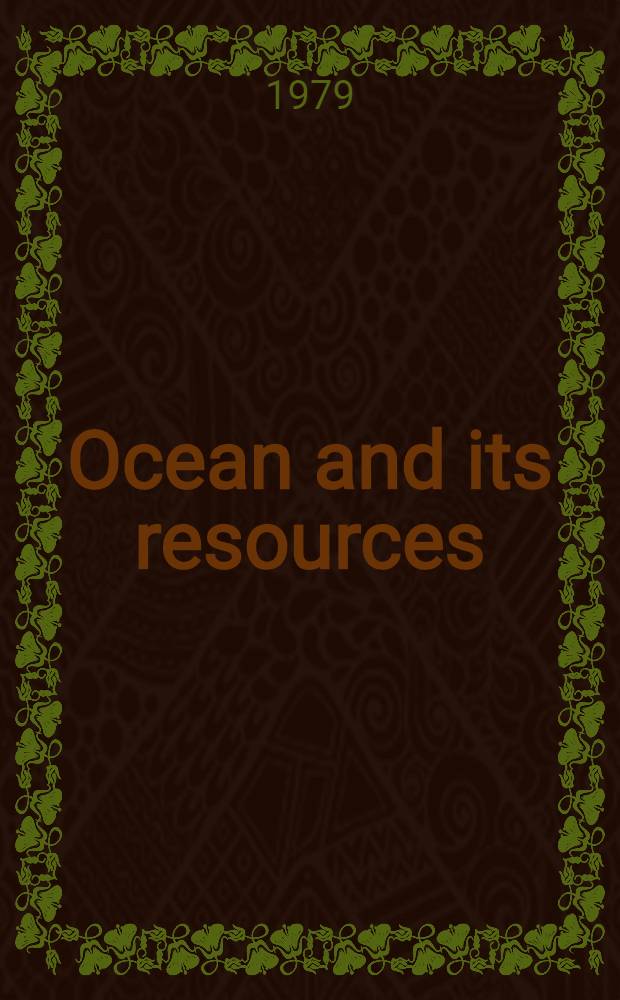 Ocean and its resources