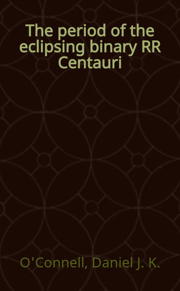 The period of the eclipsing binary RR Centauri