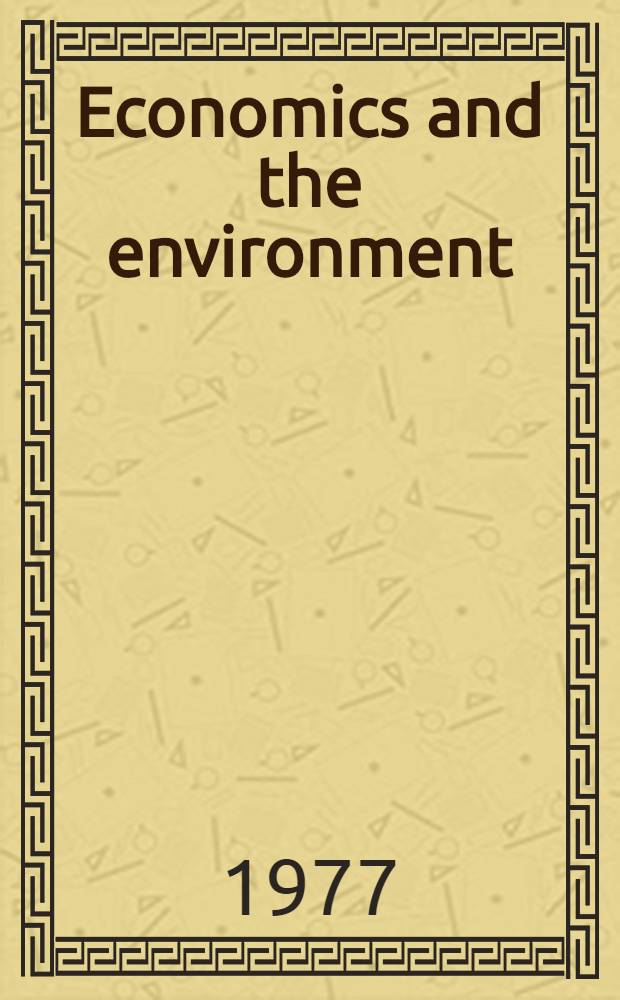 Economics and the environment