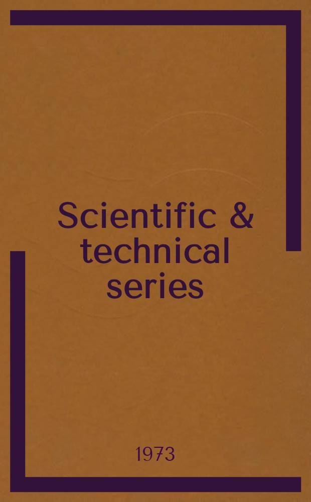 Scientific & technical series: a select bibliography